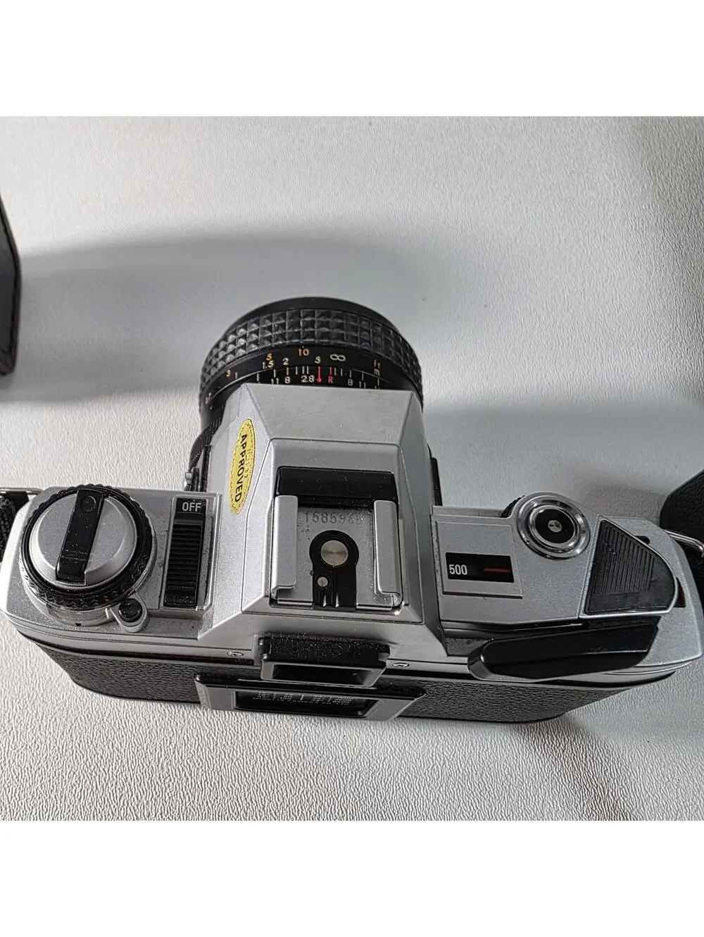 Minolta X-370 35mm Film SLR Camera W/28mm Lens & Minolta Auto Winder - Working